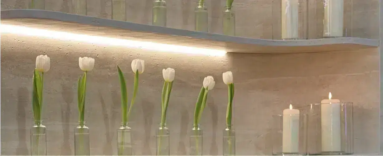 tulip shelf candles