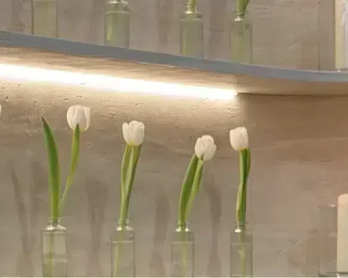 tulip shelf candles